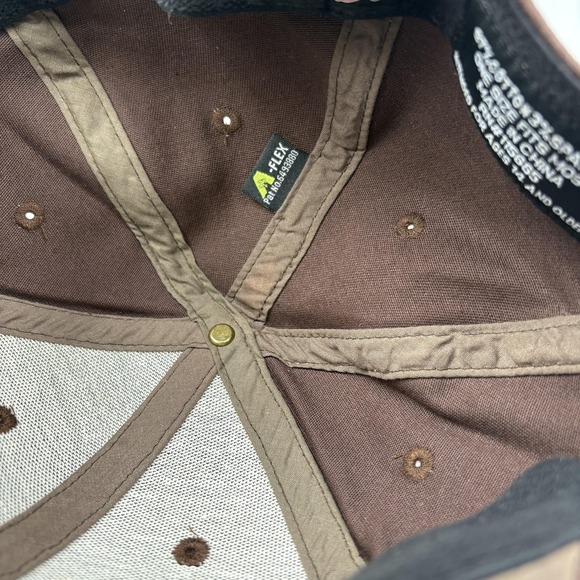 Dickies Hat Cap Fitted Mens One Size Brown Twill Baseball Workwear Stretch Fit - Picture 10 of 10